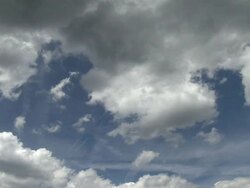 WS T/L View of sky with clouds moving / Serrig, Rhineland-Palatinate, Germany Stock Footage