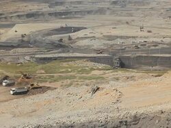 Loading of iron working machine in coal mine Stock Footage