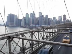 Brooklyn Bridge Traffic Stock Footage