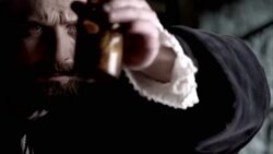 Nostradamus shakes a jar full of powder. Stock Footage