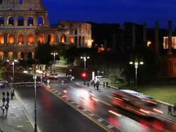 Coliseum night time lapse HD Stock Footage