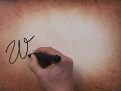 Hand Writing Welcome Stock Footage
