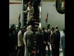 UPITN 16 4 80 PRESIDENT SADAT RETURNS FROM THE US News Clip