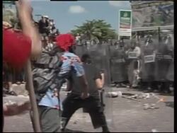 South Korean protester suicides during clashes with police News Clip