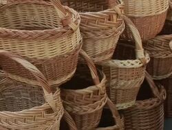 Knitl baskets Stock Footage