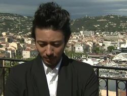 INTERVIEW: Jo Odagiri on the cultural diversity of the actors at the My Way Interviews - 64th Cannes Film Festival at Cannes . (Footage by WireImage Video/GettyImages) Stock Footage