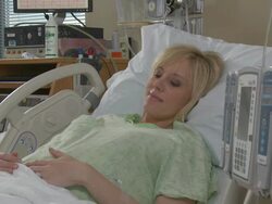 Caucasian pregnant woman waiting in a hospital bed  Stock Footage