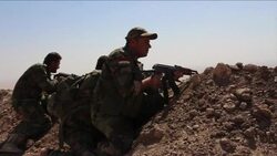 CLEAN : Kurdish forces battle IS militant near Mosul News Clip