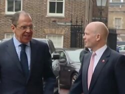 Sergey Lavrov Arrives for the G8 Summit News Clip