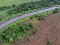 AERIAL View of irrigation canals / Guanacaste, Costa Rica Stock Footage
