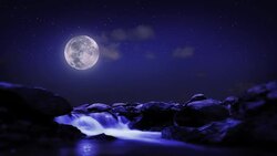 landscape night mountain river Stock Footage