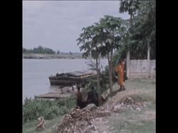 SYND 30 4 73 AMERICANS BOMB COMMUNIST POSITIONS News Clip