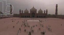 Badshahi Mosque Courtyard - Timelapse Stock Footage