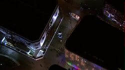 Aerial shots of London at night time News Clip