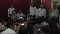 Opposition leader Suu Kyi says NLD will wait for rules before deciding to take part in election News Clip