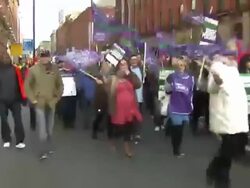 Public Sector Strike Protests in Manchester News Clip