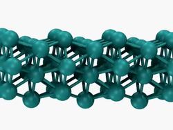 CGI showing space-filling three-dimensional molecular model of a zinc metal lattice Stock Footage