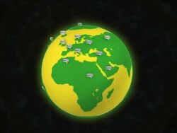 Brazil Football Olympic games (text clouds say - GOAL!) Stock Footage