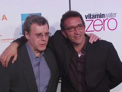 Nigel Sinclair and Paul Crowder at the Premiere Of 'Last Play At Shea' - 9th Annual Tribeca Film Festival  Stock Footage