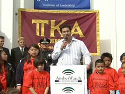 Los Angeles Youth To Receive Innovative AmberWatch Child Abduction Tool Stock Footage