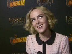 INTERVIEW - Jena Malone on if she's a Hobbit fan at "The Hobbit: The Desolation Of Smaug Expansion Pack" Hits The Red Carpet Stock Footage
