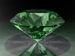 (Loop) Rotating Green Diamond Stock Footage