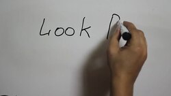 Hand writing a 'Look for some people' on a white board Stock Footage