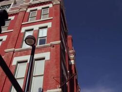 Old building with brick facade Stock Footage