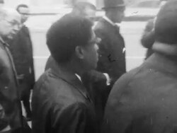 MLK at Anti-Vietnam War peace march Stock Footage