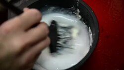 Preparing hair color Stock Footage