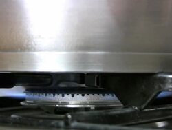 Gas cooker, commercial kitchen (HD, NTSC, PAL) Stock Footage