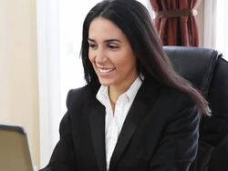 Attractive Business Woman Stock Footage