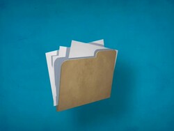 Computer Folders In Workflow Serie Stock Footage