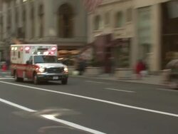 ribbon cutting of the new Elizabeth Arden global flagship store Stock Footage