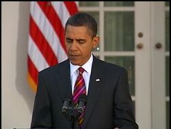 President Barack Obama Sunday said House passage of health care overhaul was a 'courageous vote' for many lawmakers. The president also praised Iraq's parliament for passing a long-delayed electoral law, paving the way for nationwide elections. News Clip