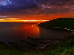 Sunset / Sunrise over sea Stock Footage