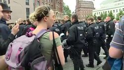 Anti-capitalist demonstrations and security outside the G20 Summit in Hamburg News Clip