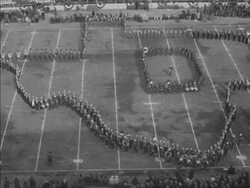 Highlights of the 1949 Cotton Bowl won by the SMU Mustangs Stock Footage