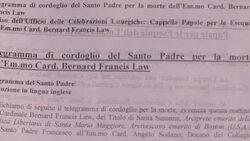 Pope Francis sends condolences for death of Cardinal Law Instructional Video