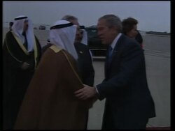 WRAP  President Bush arriving in Kuwait Instructional Video