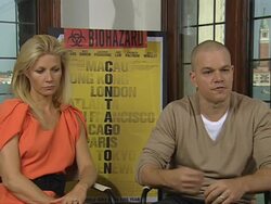INTERVIEW: Matt Damon & Gwyneth Paltrow on the acting in the film at the Contagion Interviews: Venice Film Festival 2011 at Venice . (Footage by WireImage Video/Getty Images Entertainment Video) Stock Footage