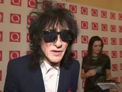 INTERVIEW - John Cooper Clarke on winning 'Poet Laureate' award at Q Awards 2013 at The Grosvenor House Hotel on October 21, 2013 in London, England. Stock Footage