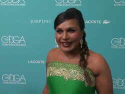 INTERVIEW- Mindy Kaling on what brings her out at The 17th Costume Designers Guild Awards Stock Footage