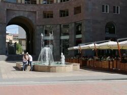 Yerevan, the northern avenue, center of the city Stock Footage