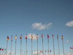 international flags Stock Footage