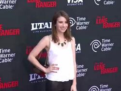 Emma Roberts at "The Lone Ranger" Los Angeles Prem Stock Footage