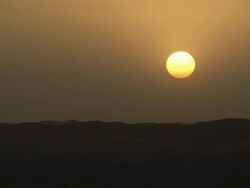 WS Sunset at desert / Atar, ADRAR, Mauritania Stock Footage