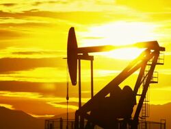 HD: Oil and Gas Pumpjack Silhouette Stock Footage