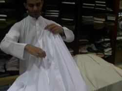 Emirati Traditional Clothing Store Stock Footage