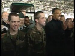 USA: US SOLDIERS RELEASED FROM YUGOSLAVIA PRESS BRIEFING News Clip